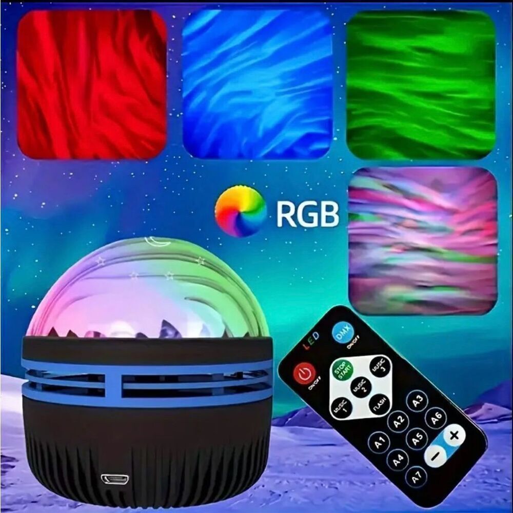 NWT Sound Activation LED Motor Rotate RGB Ball Disco Party Light remote control